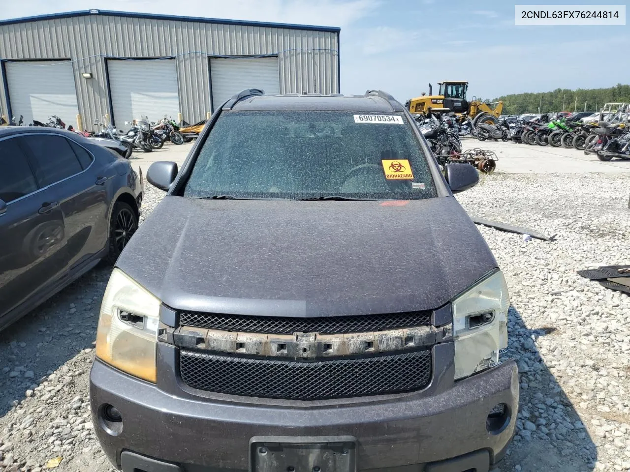 2007 Chevrolet Equinox Lt VIN: 2CNDL63FX76244814 Lot: 69070534