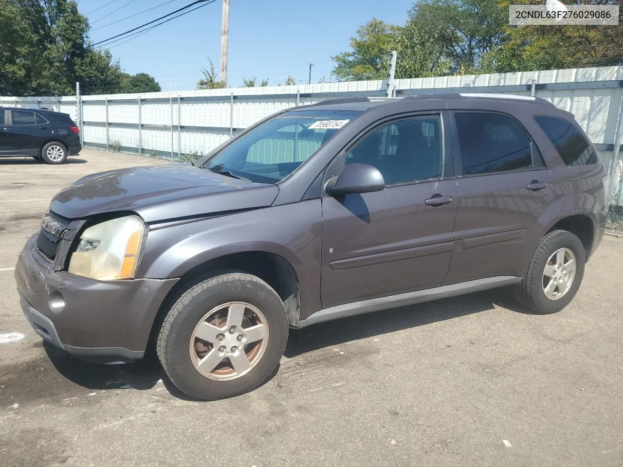 2007 Chevrolet Equinox Lt VIN: 2CNDL63F276029086 Lot: 70993764