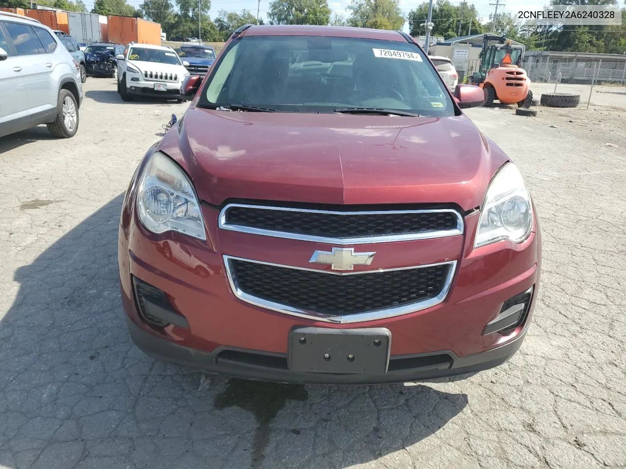 2010 Chevrolet Equinox Lt VIN: 2CNFLEEY2A6240328 Lot: 72049794