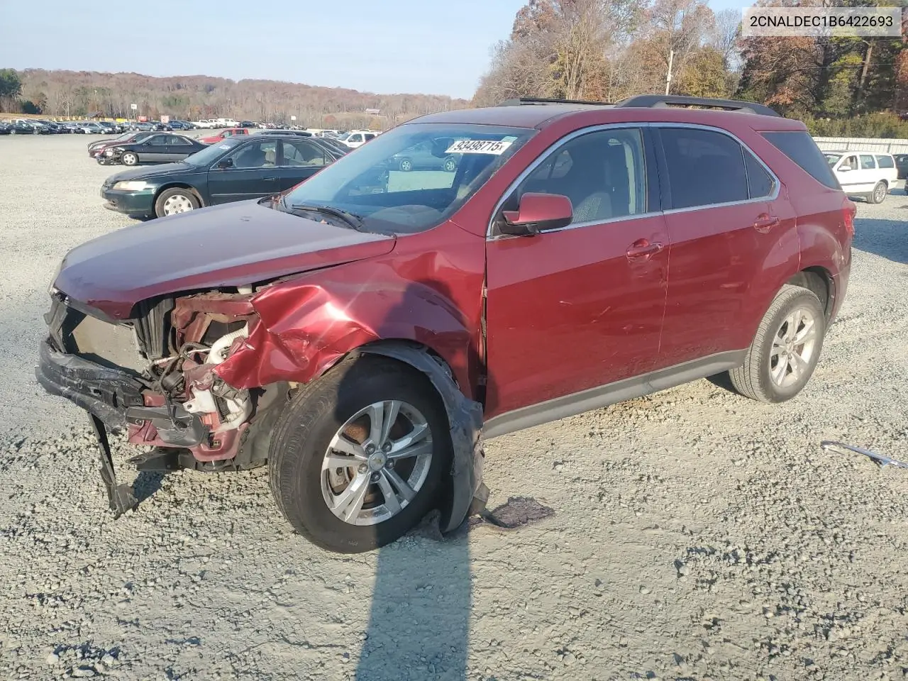 2CNALDEC1B6422693 2011 Chevrolet Equinox Lt