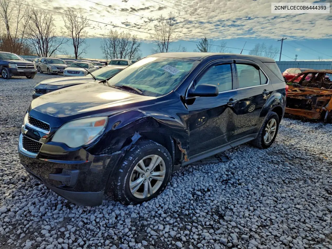 2CNFLCEC0B6444393 2011 Chevrolet Equinox Ls