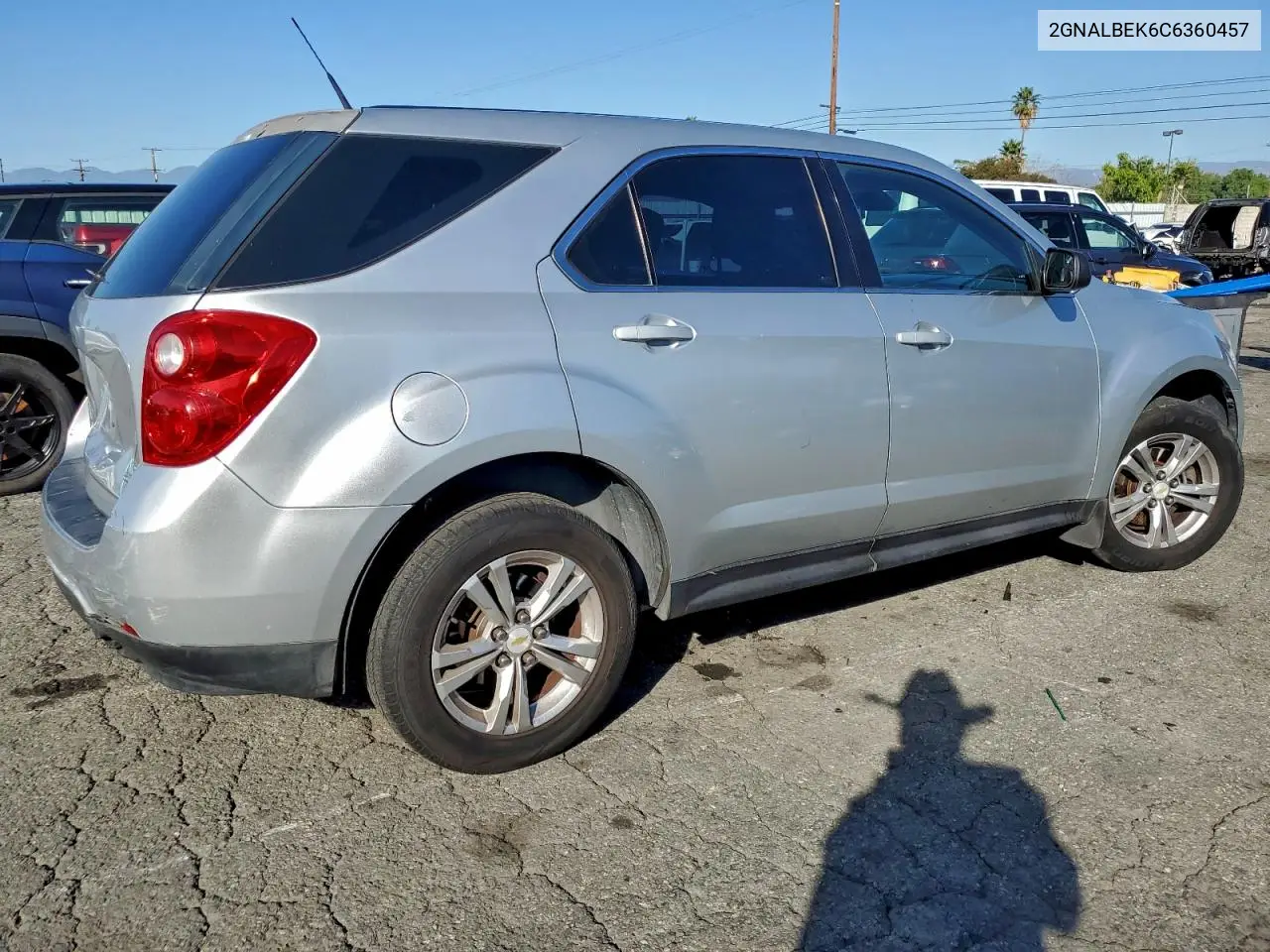 2GNALBEK6C6360457 2012 Chevrolet Equinox Ls