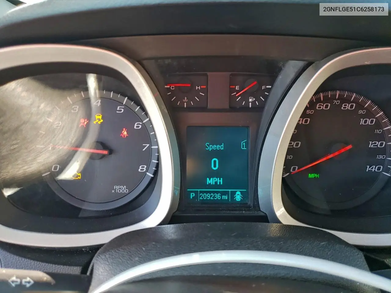 2GNFLGE51C6258173 2012 Chevrolet Equinox Ltz