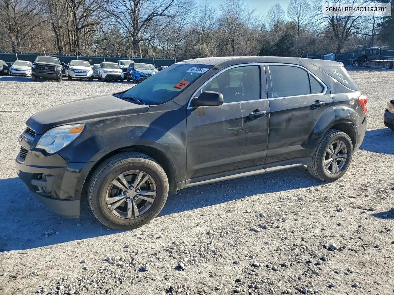 2GNALBEK3C1193701 2012 Chevrolet Equinox Ls