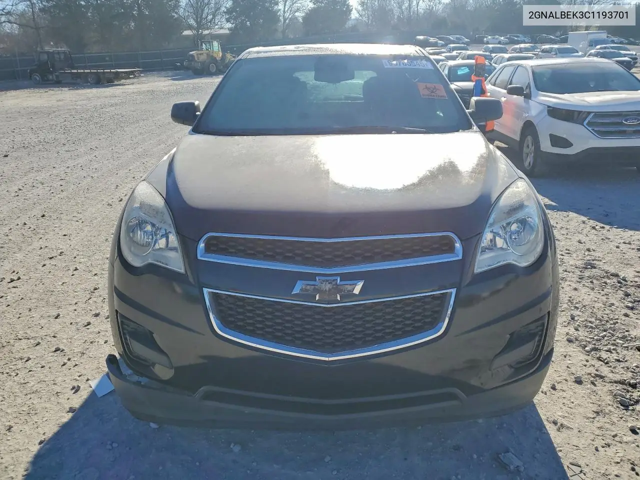 2GNALBEK3C1193701 2012 Chevrolet Equinox Ls