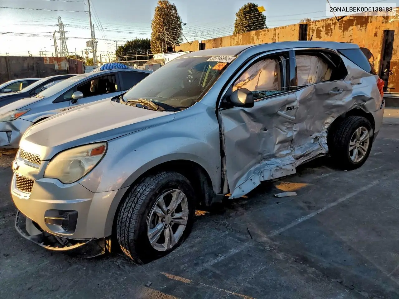 2GNALBEK0D6138188 2013 Chevrolet Equinox Ls