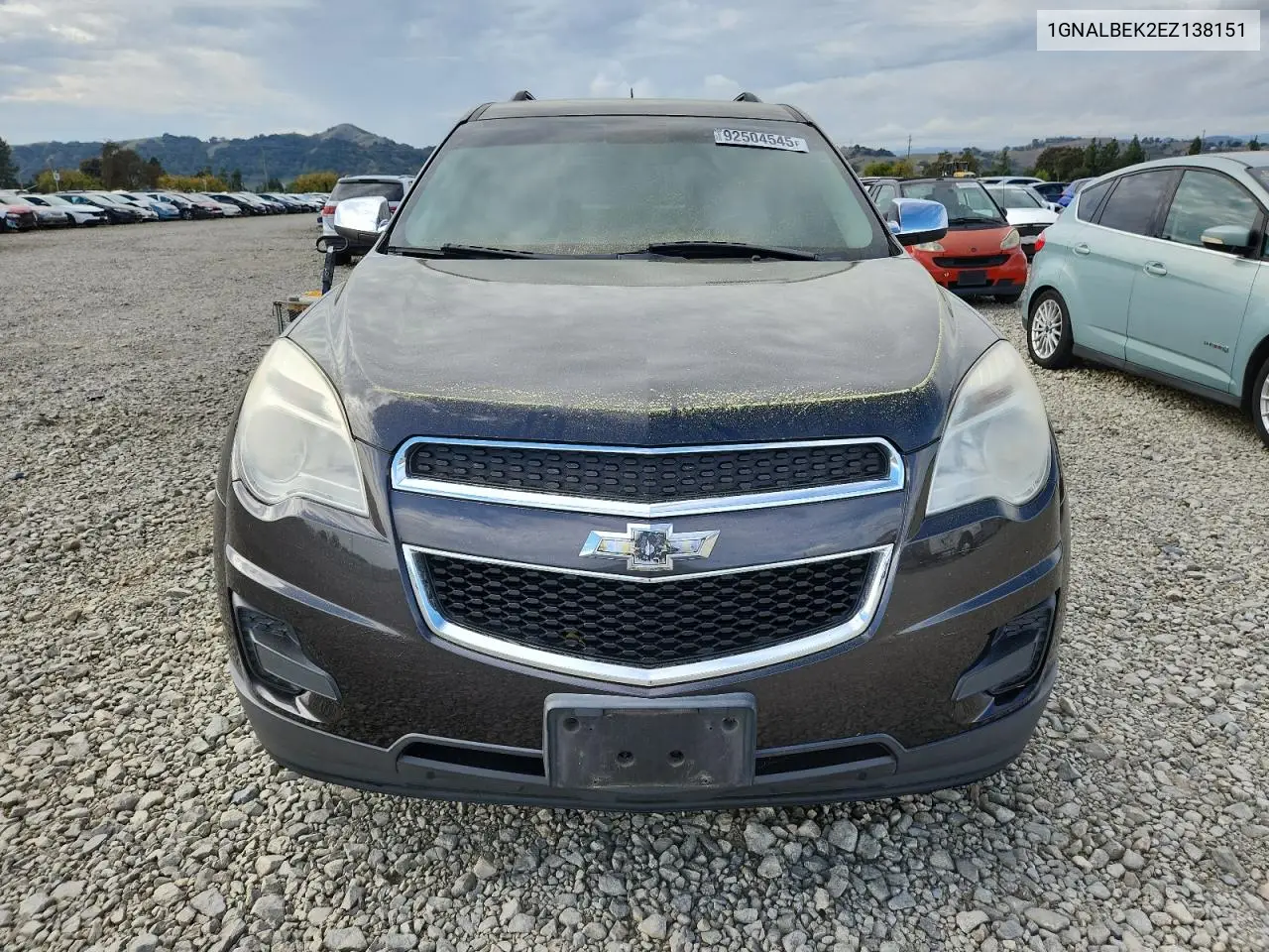 1GNALBEK2EZ138151 2014 Chevrolet Equinox Lt