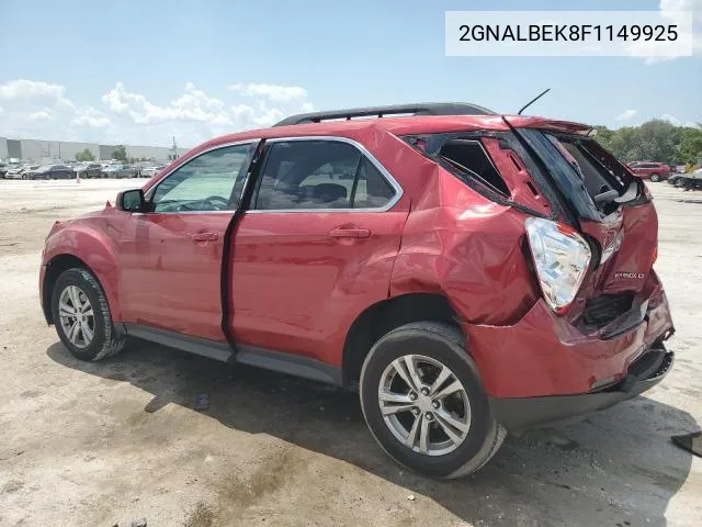 2015 Chevrolet Equinox Lt VIN: 2GNALBEK8F1149925 Lot: 57005124