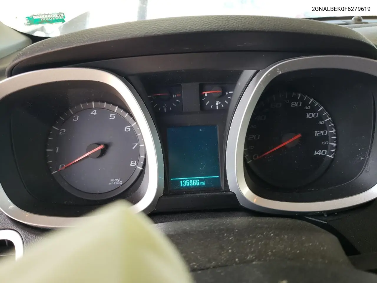 2GNALBEK0F6279619 2015 Chevrolet Equinox Lt
