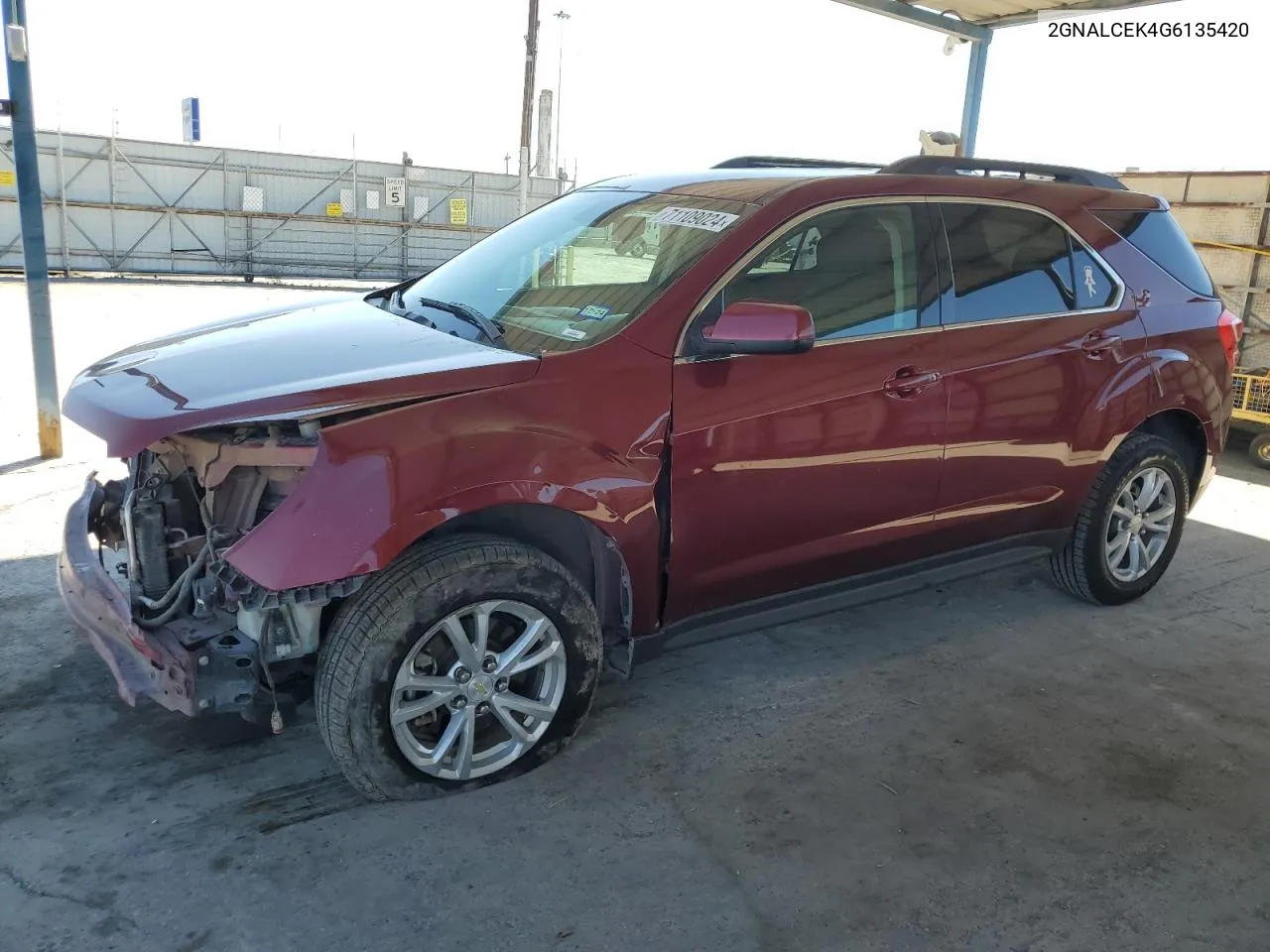 2016 Chevrolet Equinox Lt VIN: 2GNALCEK4G6135420 Lot: 71109024