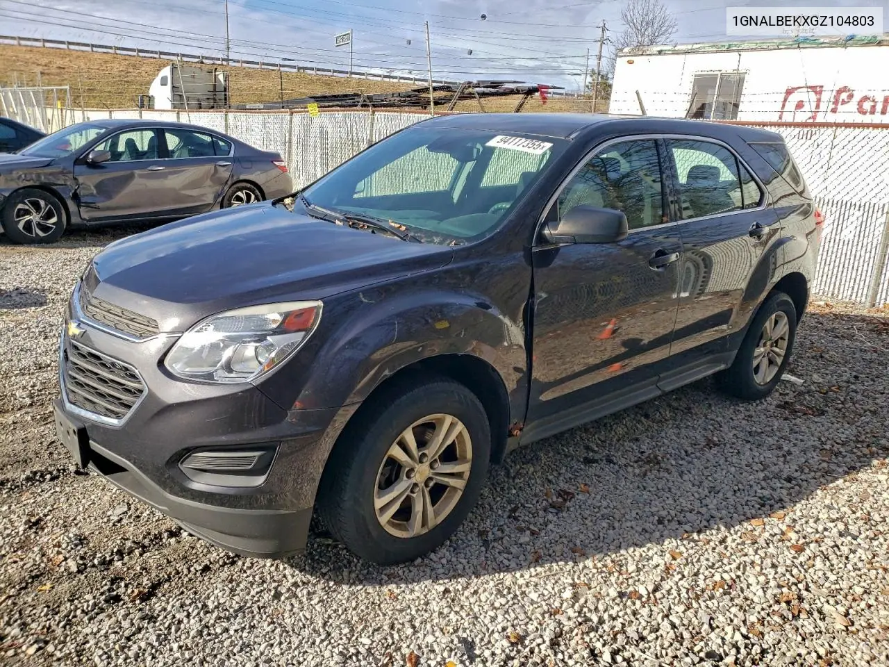 1GNALBEKXGZ104803 2016 Chevrolet Equinox Ls