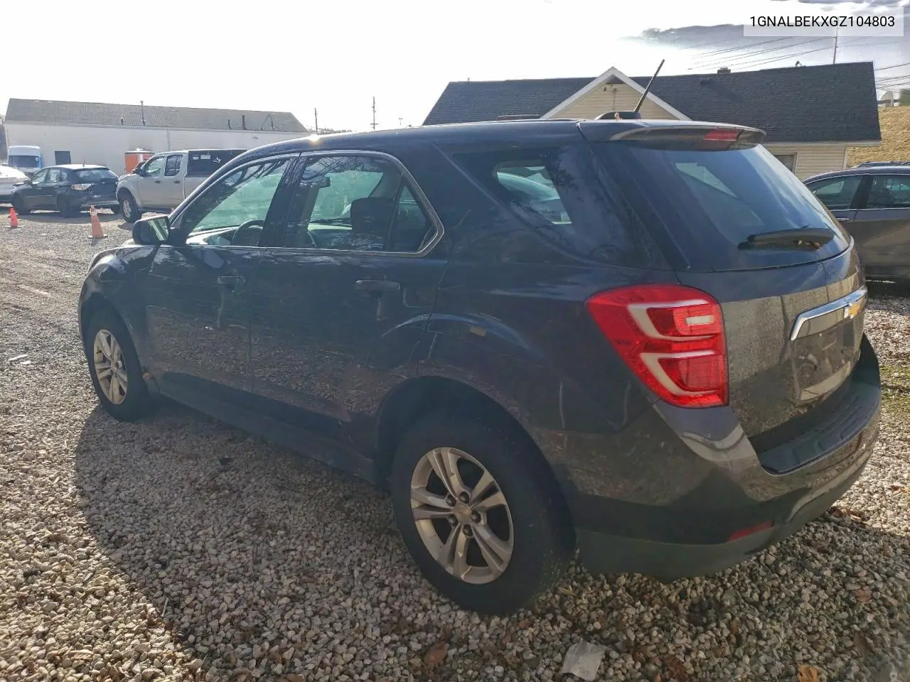 1GNALBEKXGZ104803 2016 Chevrolet Equinox Ls