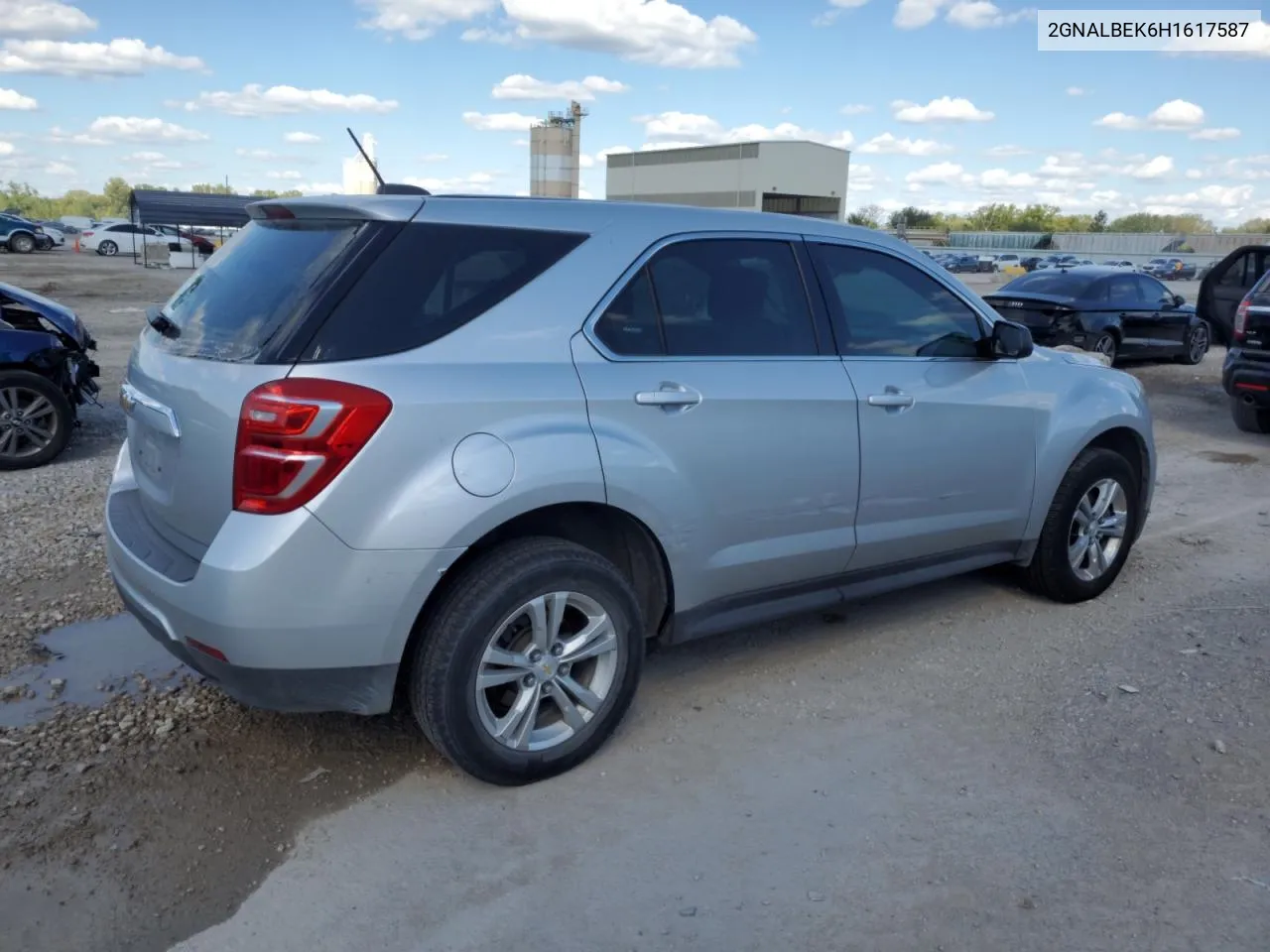 2017 Chevrolet Equinox Ls VIN: 2GNALBEK6H1617587 Lot: 72559754