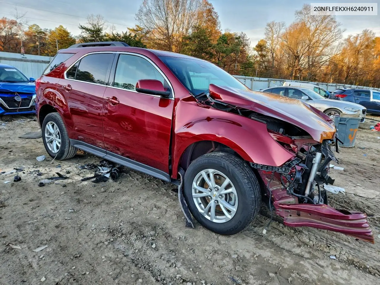 2GNFLFEKXH6240911 2017 Chevrolet Equinox Lt