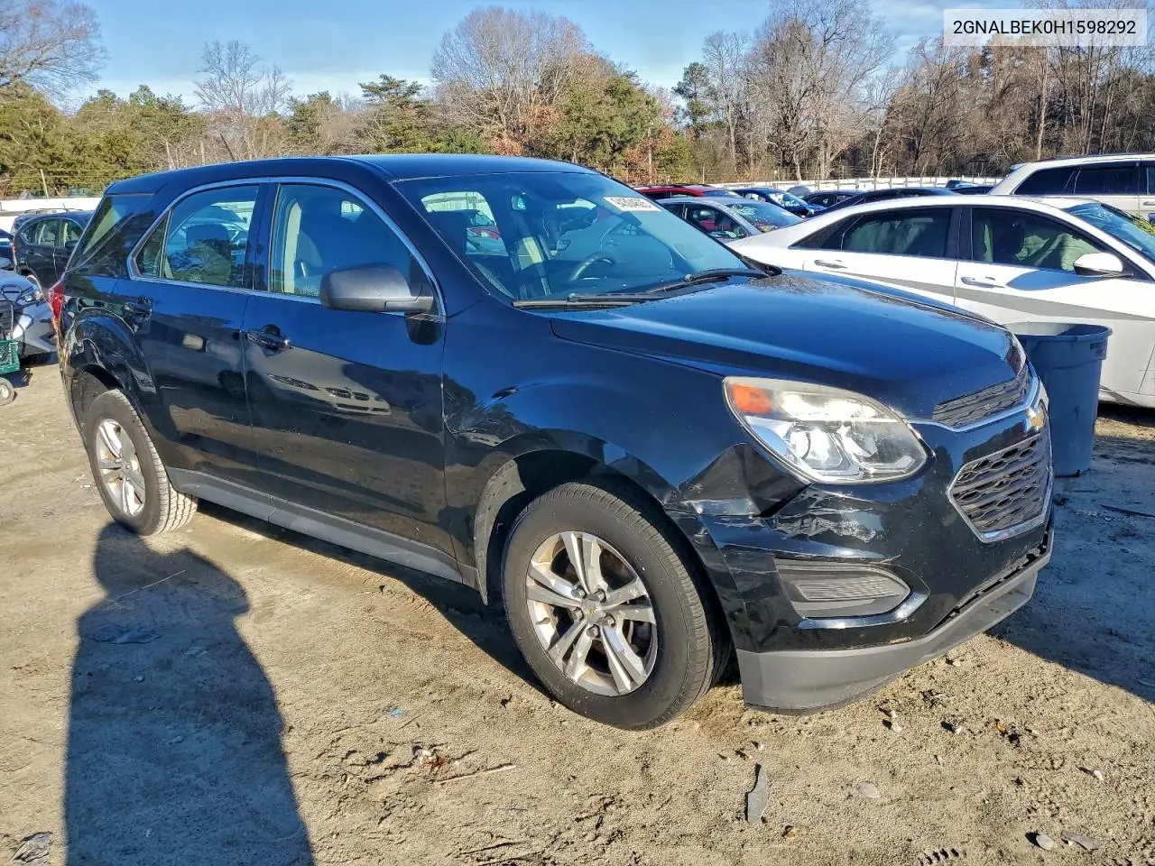 2GNALBEK0H1598292 2017 Chevrolet Equinox Ls