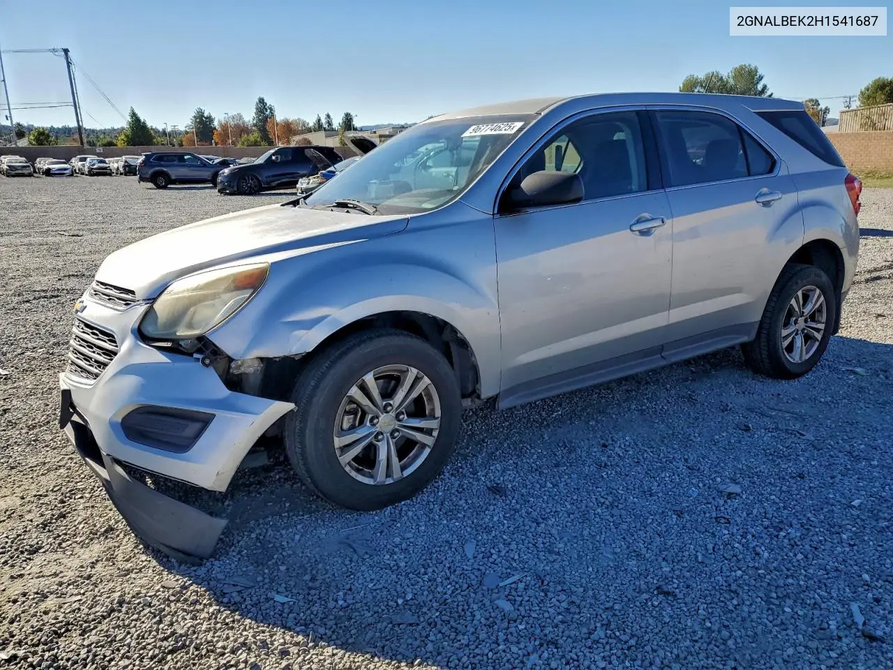 2GNALBEK2H1541687 2017 Chevrolet Equinox Ls