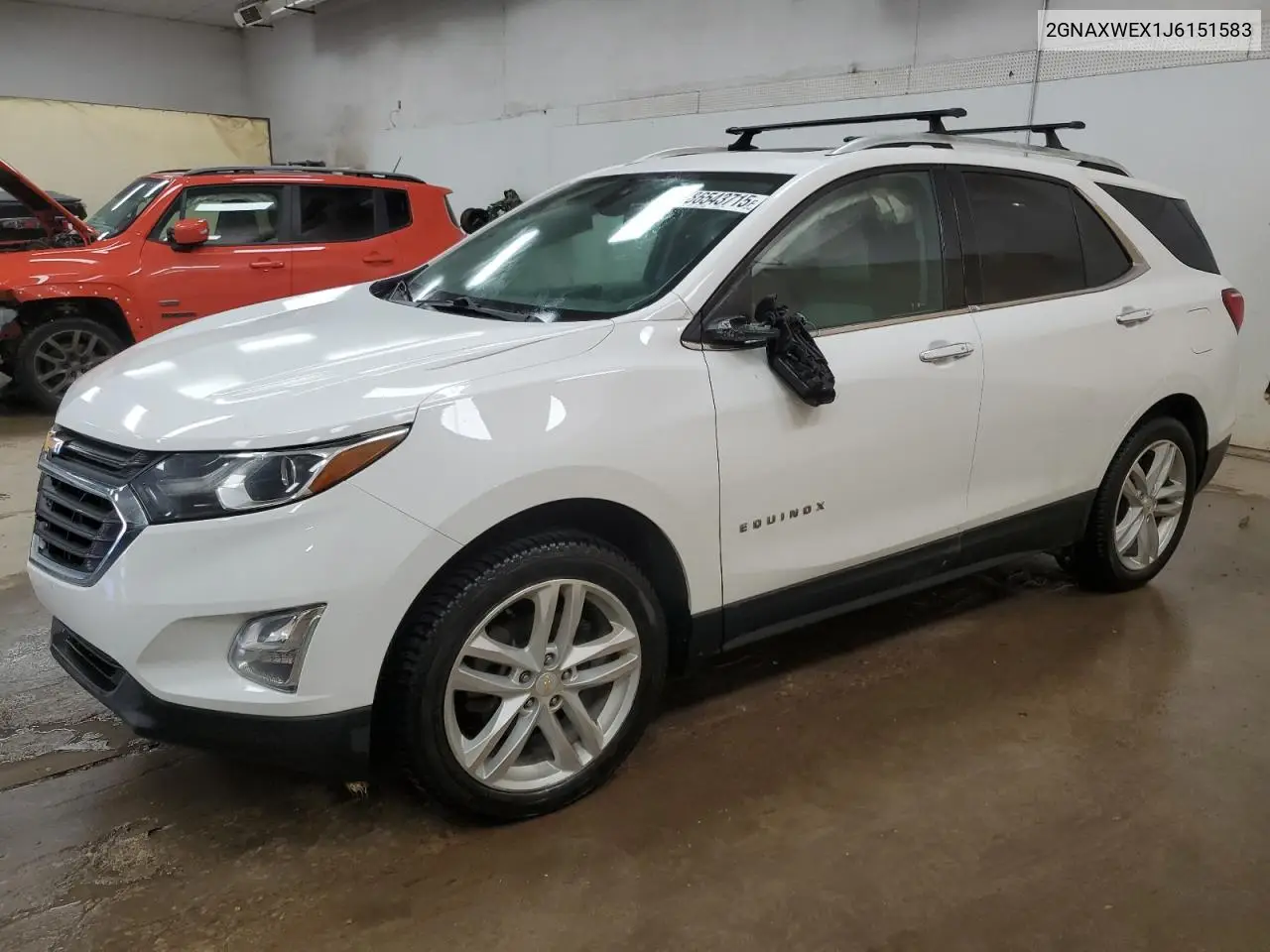 2GNAXWEX1J6151583 2018 Chevrolet Equinox Premier