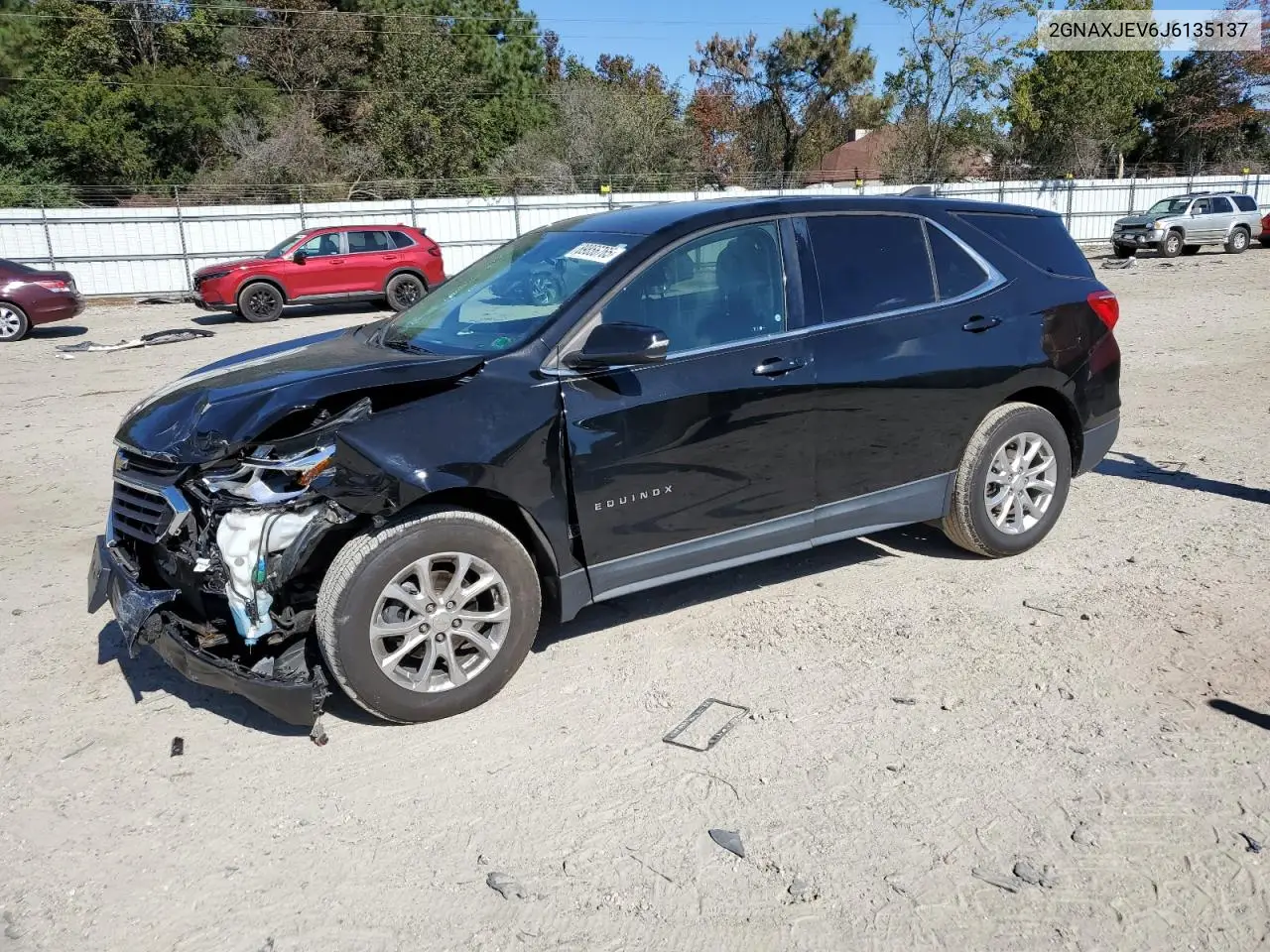 2GNAXJEV6J6135137 2018 Chevrolet Equinox Lt