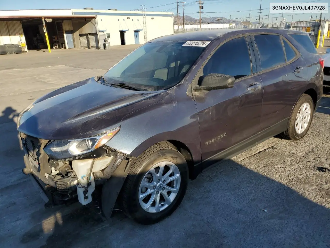 3GNAXHEV0JL407928 2018 Chevrolet Equinox Ls