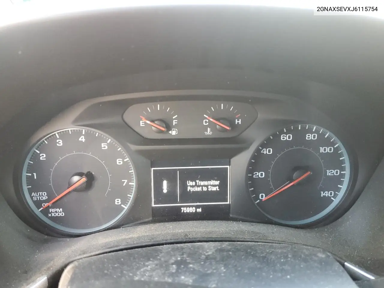 2GNAXSEVXJ6115754 2018 Chevrolet Equinox Lt