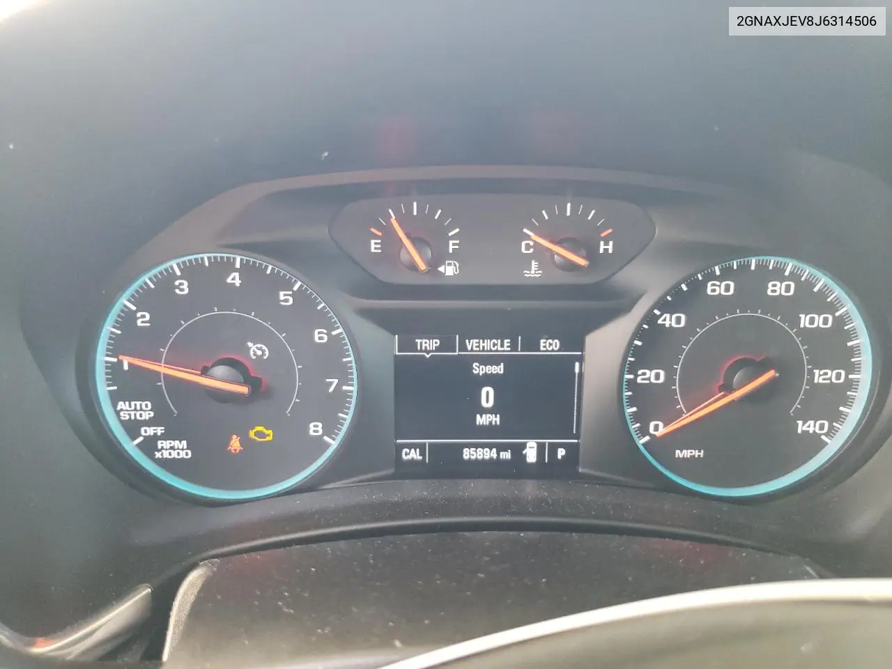 2GNAXJEV8J6314506 2018 Chevrolet Equinox Lt