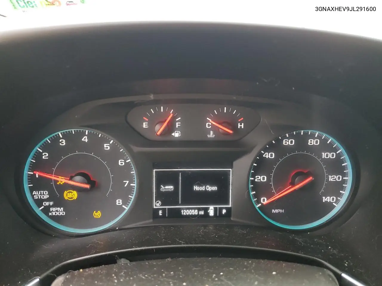 3GNAXHEV9JL291600 2018 Chevrolet Equinox Ls