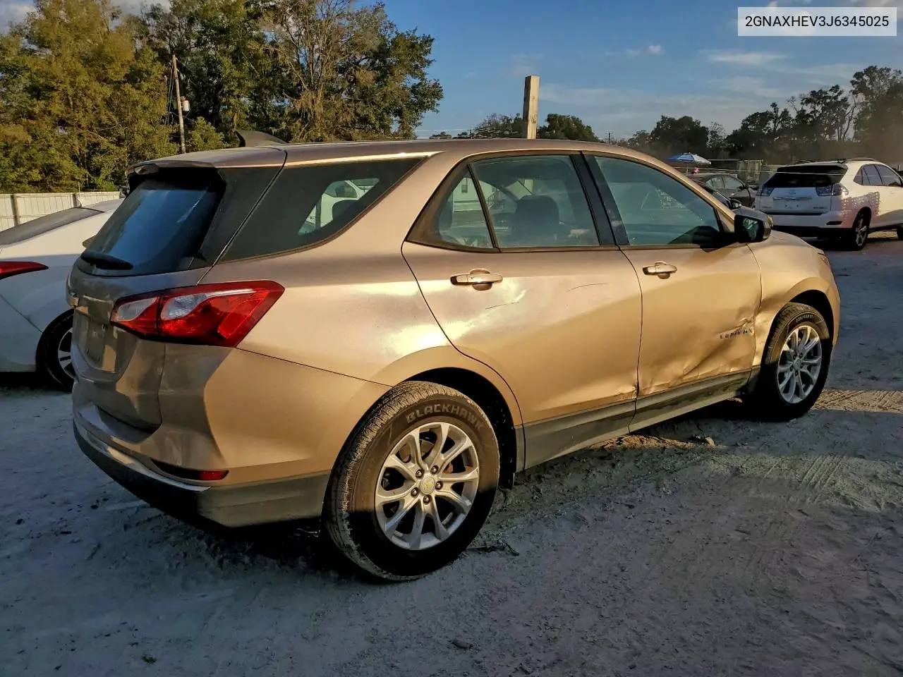 2GNAXHEV3J6345025 2018 Chevrolet Equinox Ls