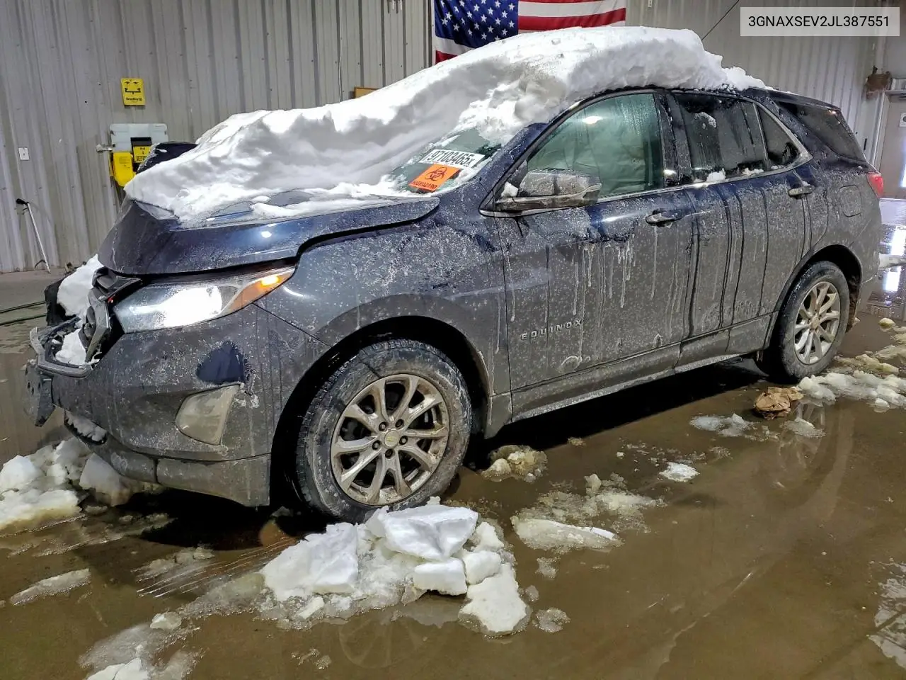 3GNAXSEV2JL387551 2018 Chevrolet Equinox Lt