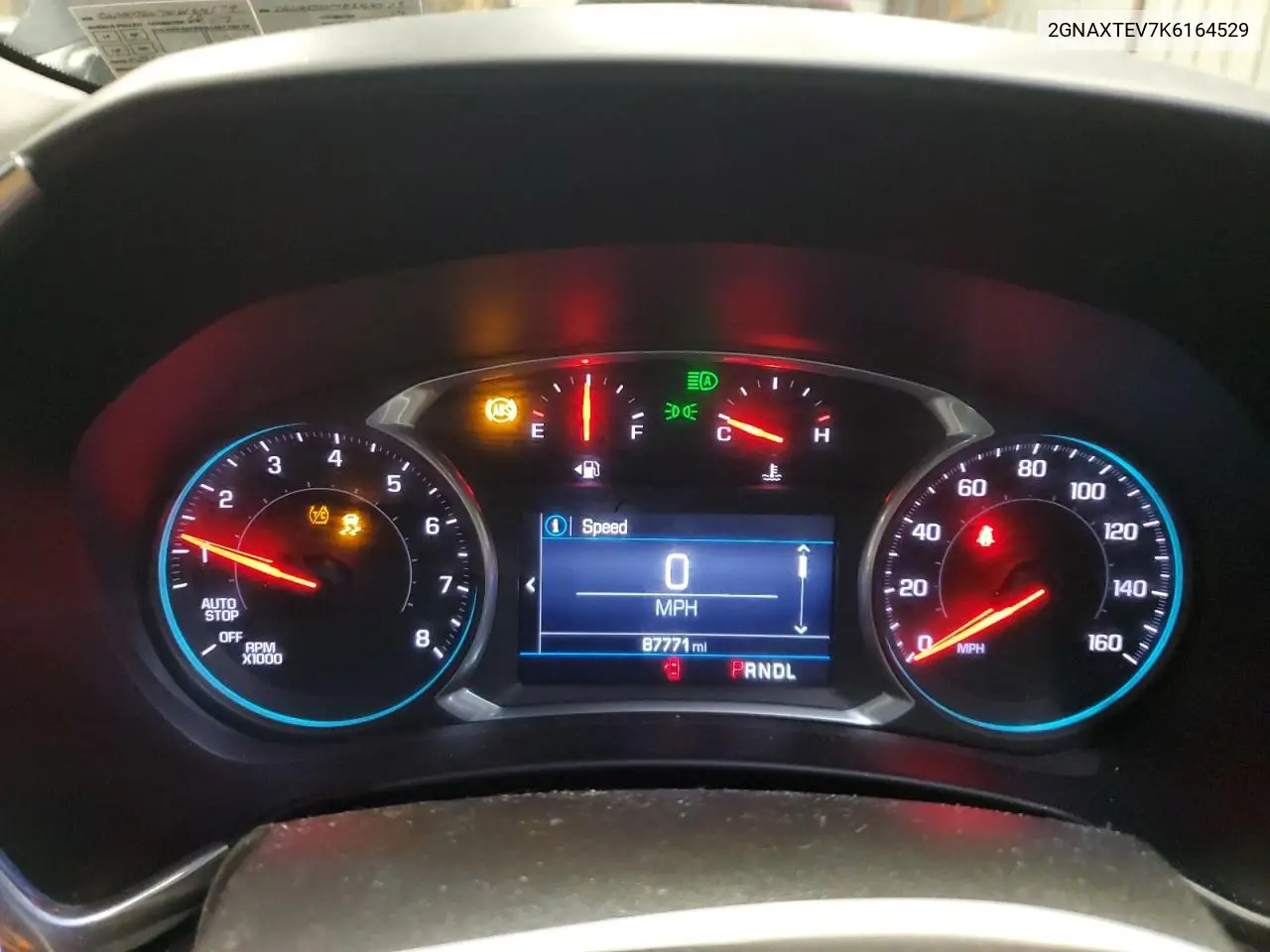 2GNAXTEV7K6164529 2019 Chevrolet Equinox Lt