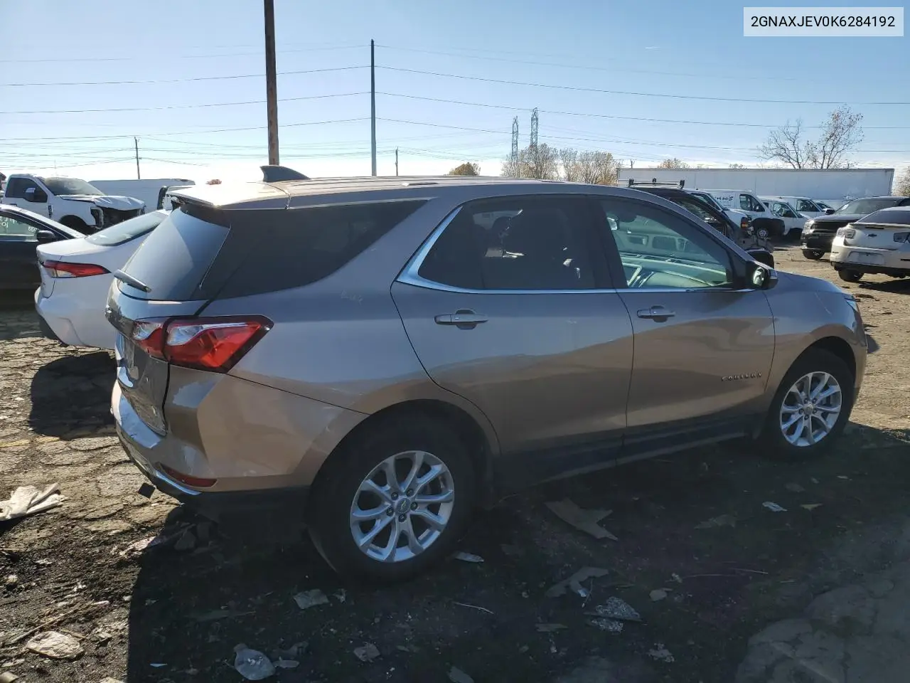 2GNAXJEV0K6284192 2019 Chevrolet Equinox Lt