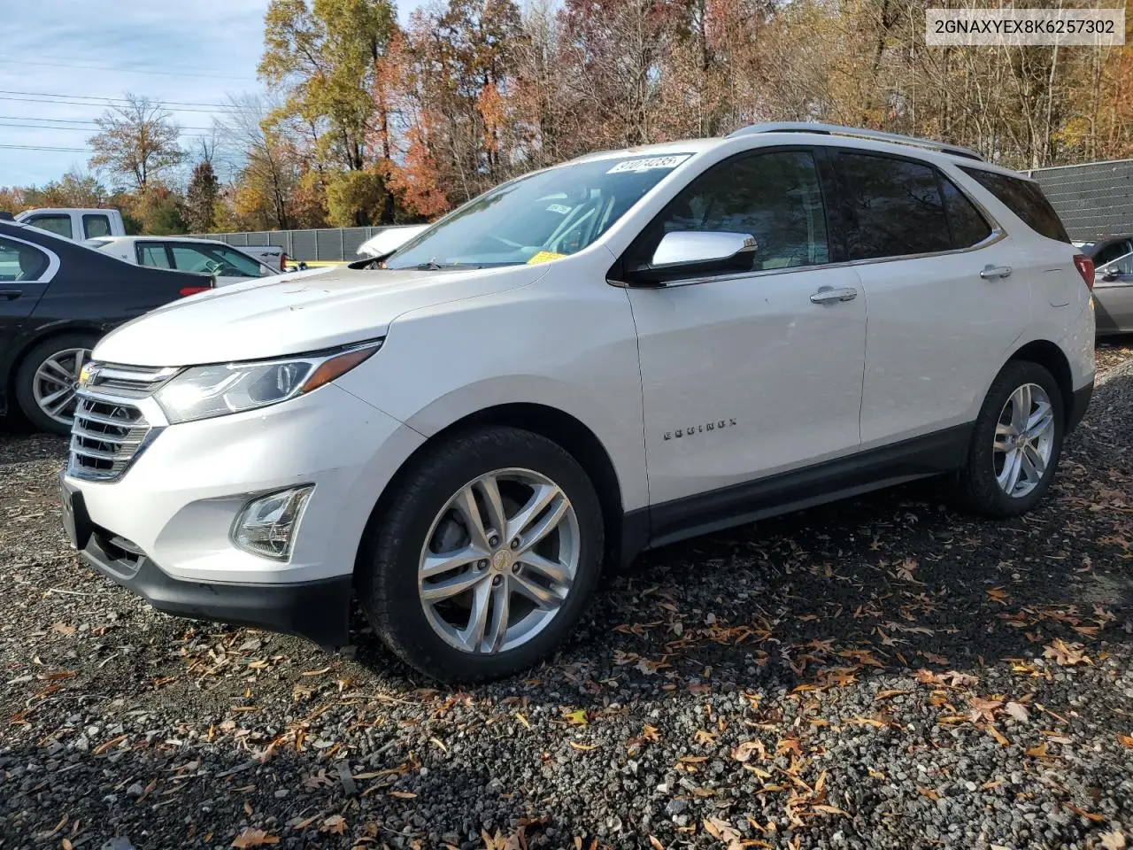 2GNAXYEX8K6257302 2019 Chevrolet Equinox Premier