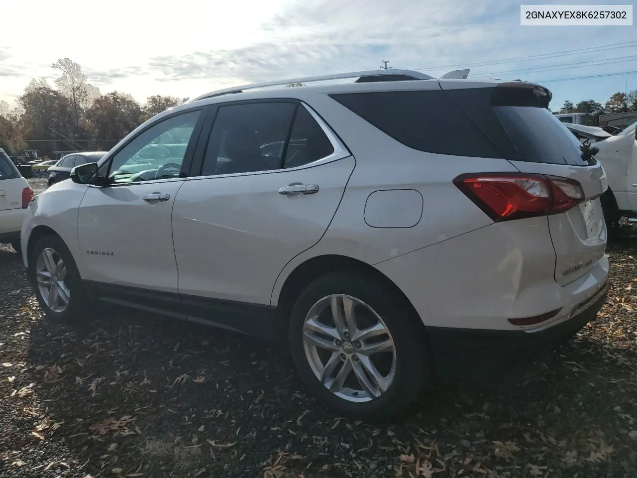 2GNAXYEX8K6257302 2019 Chevrolet Equinox Premier