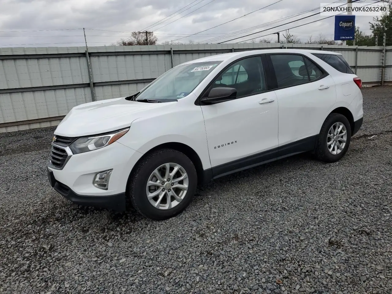 2GNAXHEV0K6263240 2019 Chevrolet Equinox Ls