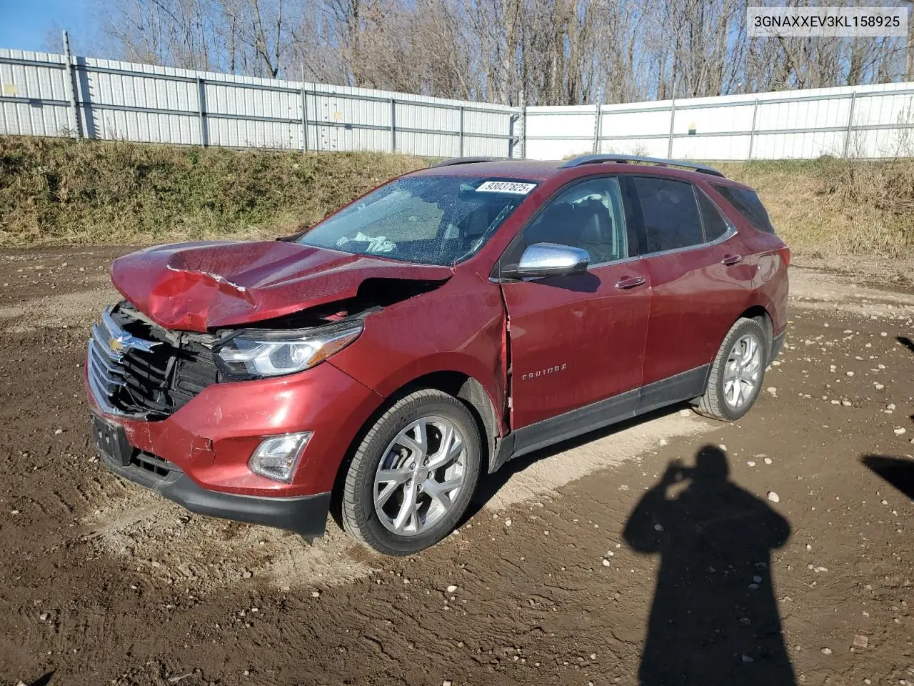 3GNAXXEV3KL158925 2019 Chevrolet Equinox Premier