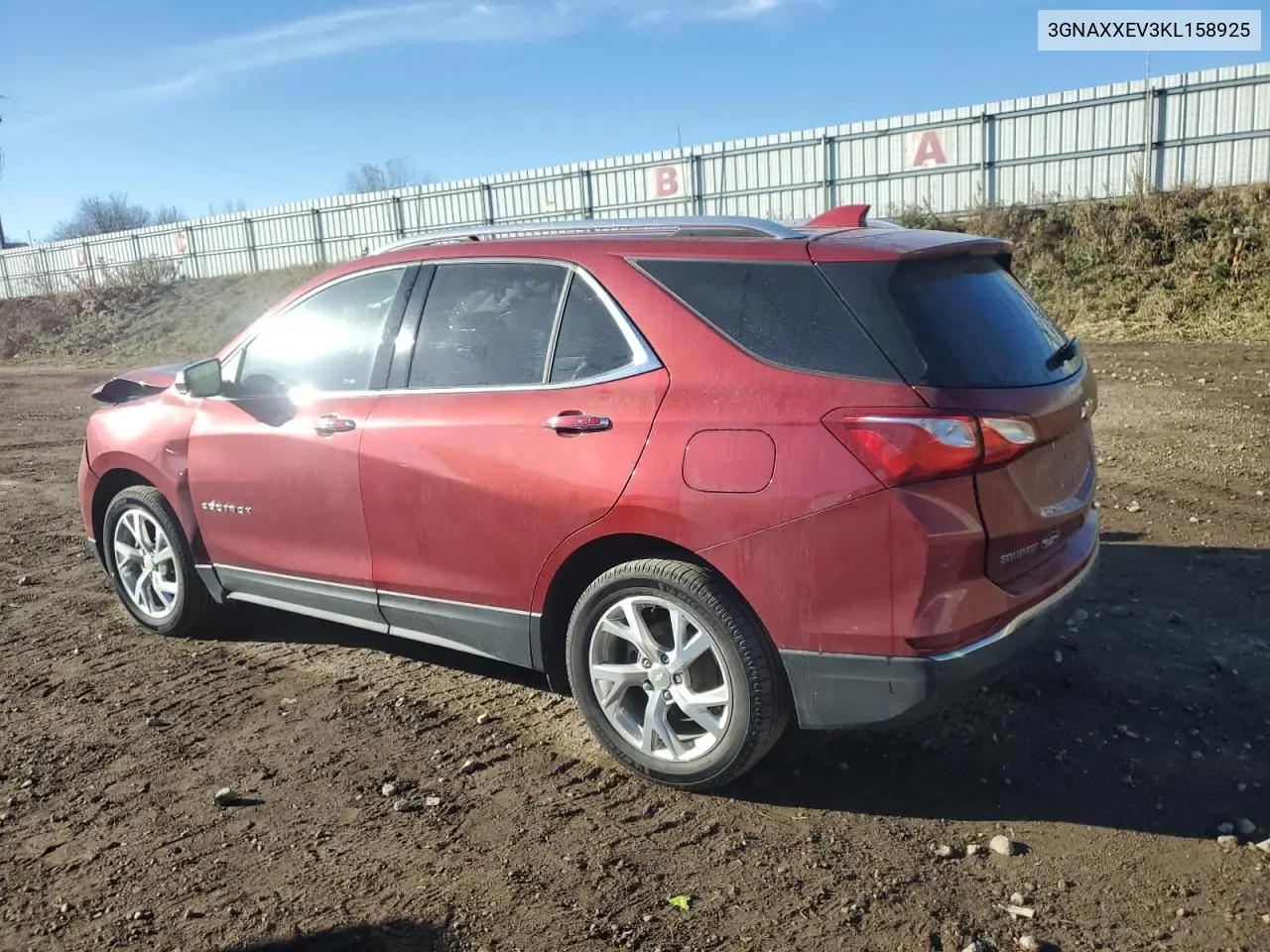 3GNAXXEV3KL158925 2019 Chevrolet Equinox Premier