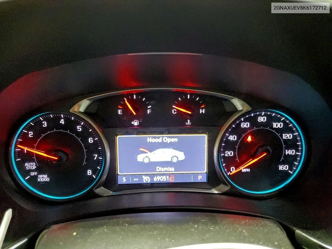 2GNAXUEV8K6172712 2019 Chevrolet Equinox Lt