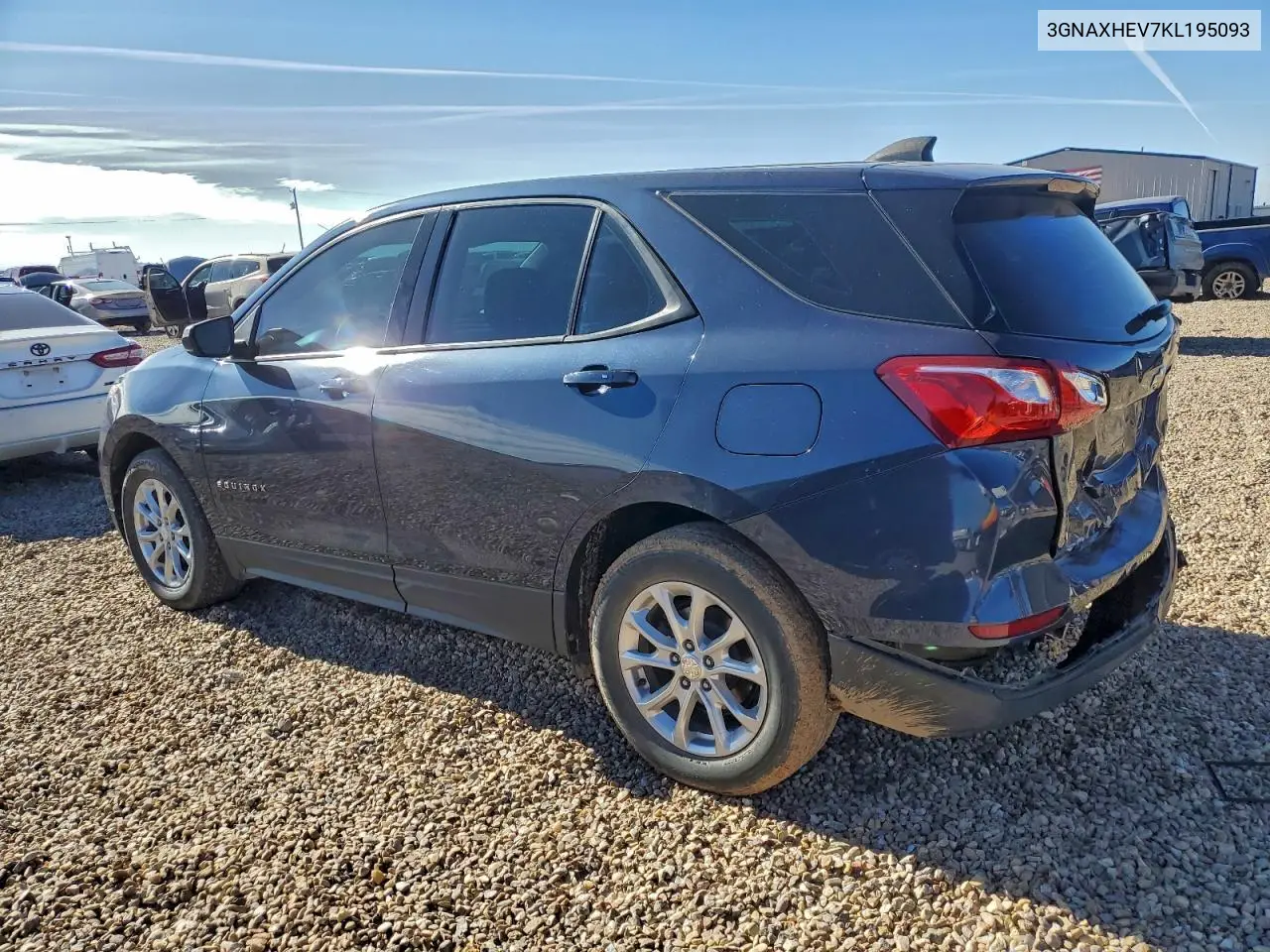 3GNAXHEV7KL195093 2019 Chevrolet Equinox Ls