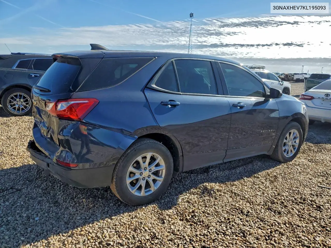 3GNAXHEV7KL195093 2019 Chevrolet Equinox Ls