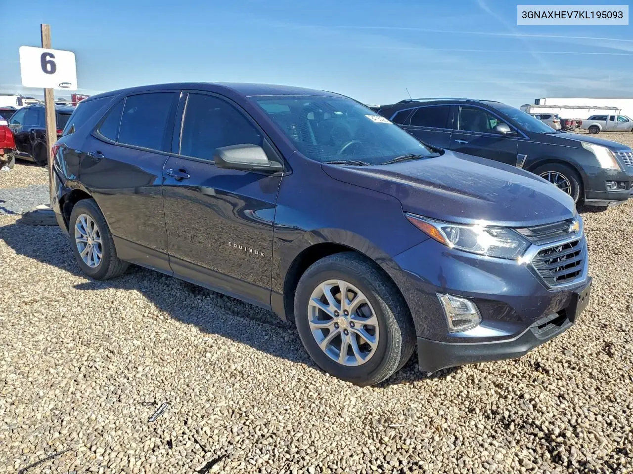 3GNAXHEV7KL195093 2019 Chevrolet Equinox Ls