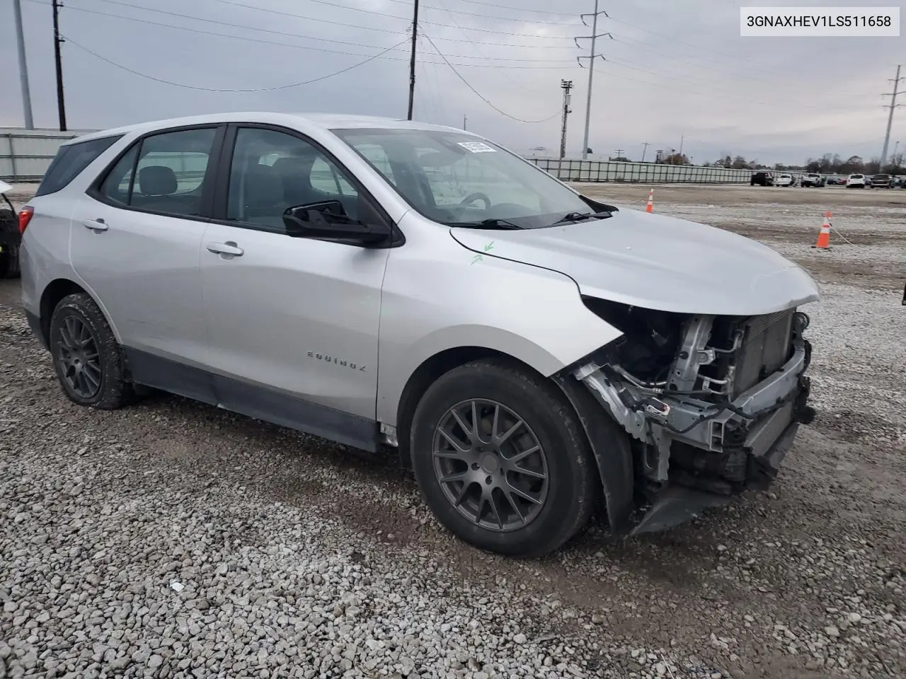 3GNAXHEV1LS511658 2020 Chevrolet Equinox Ls