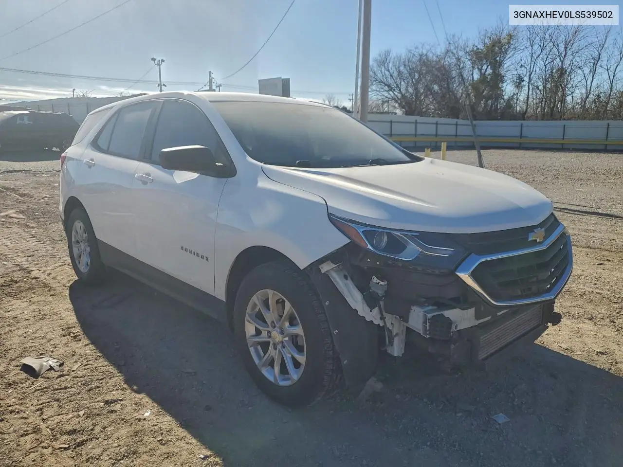 3GNAXHEV0LS539502 2020 Chevrolet Equinox Ls