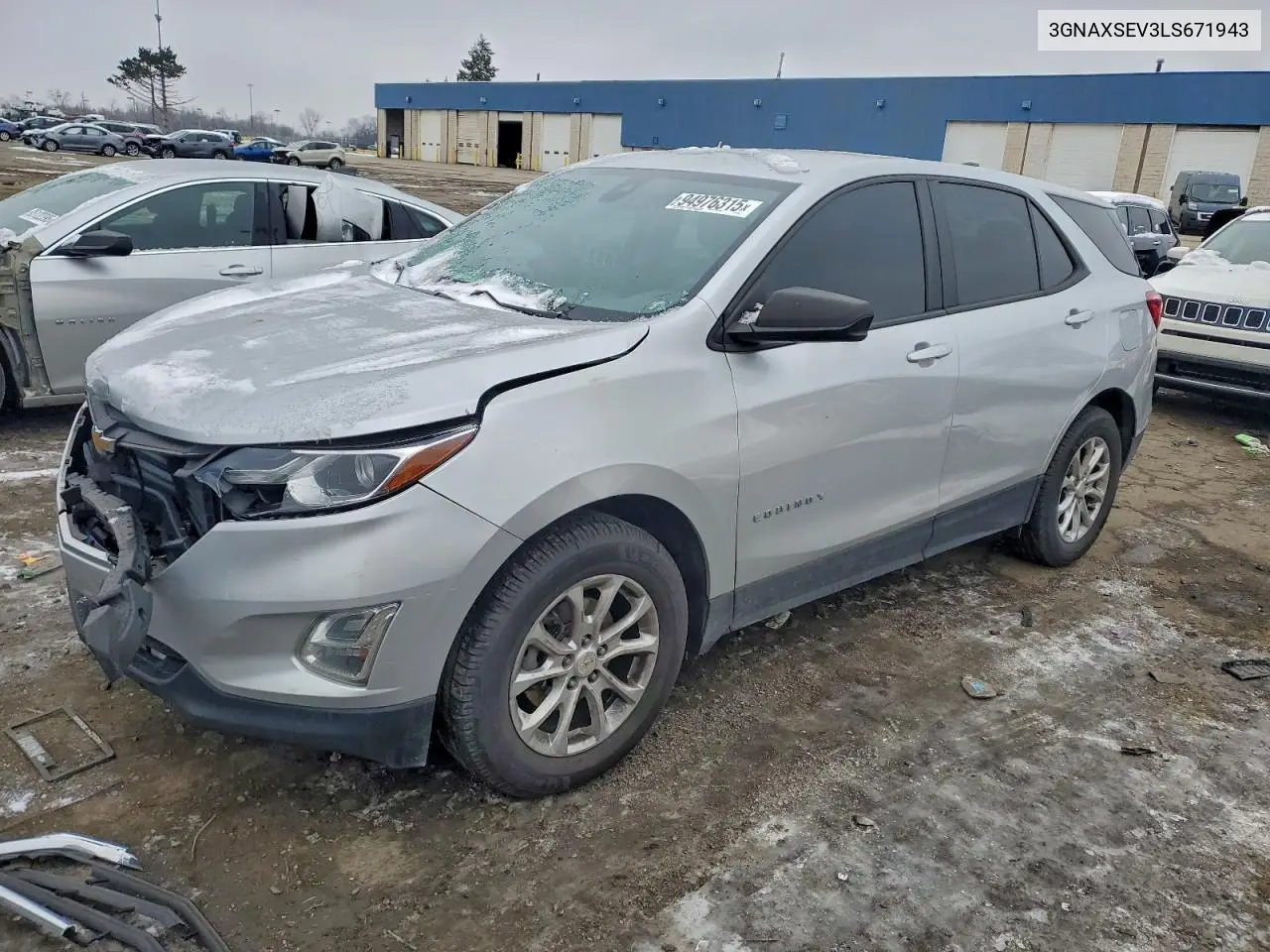 3GNAXSEV3LS671943 2020 Chevrolet Equinox Ls