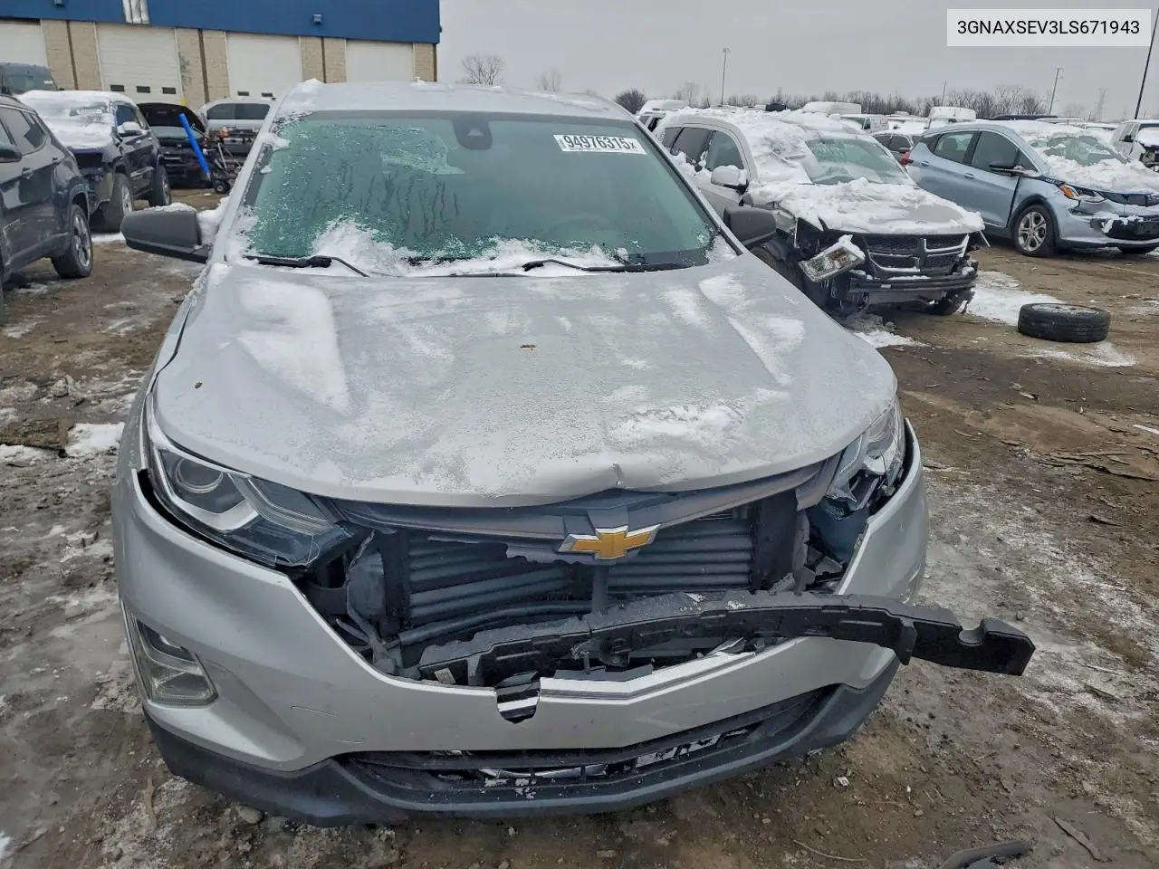 3GNAXSEV3LS671943 2020 Chevrolet Equinox Ls