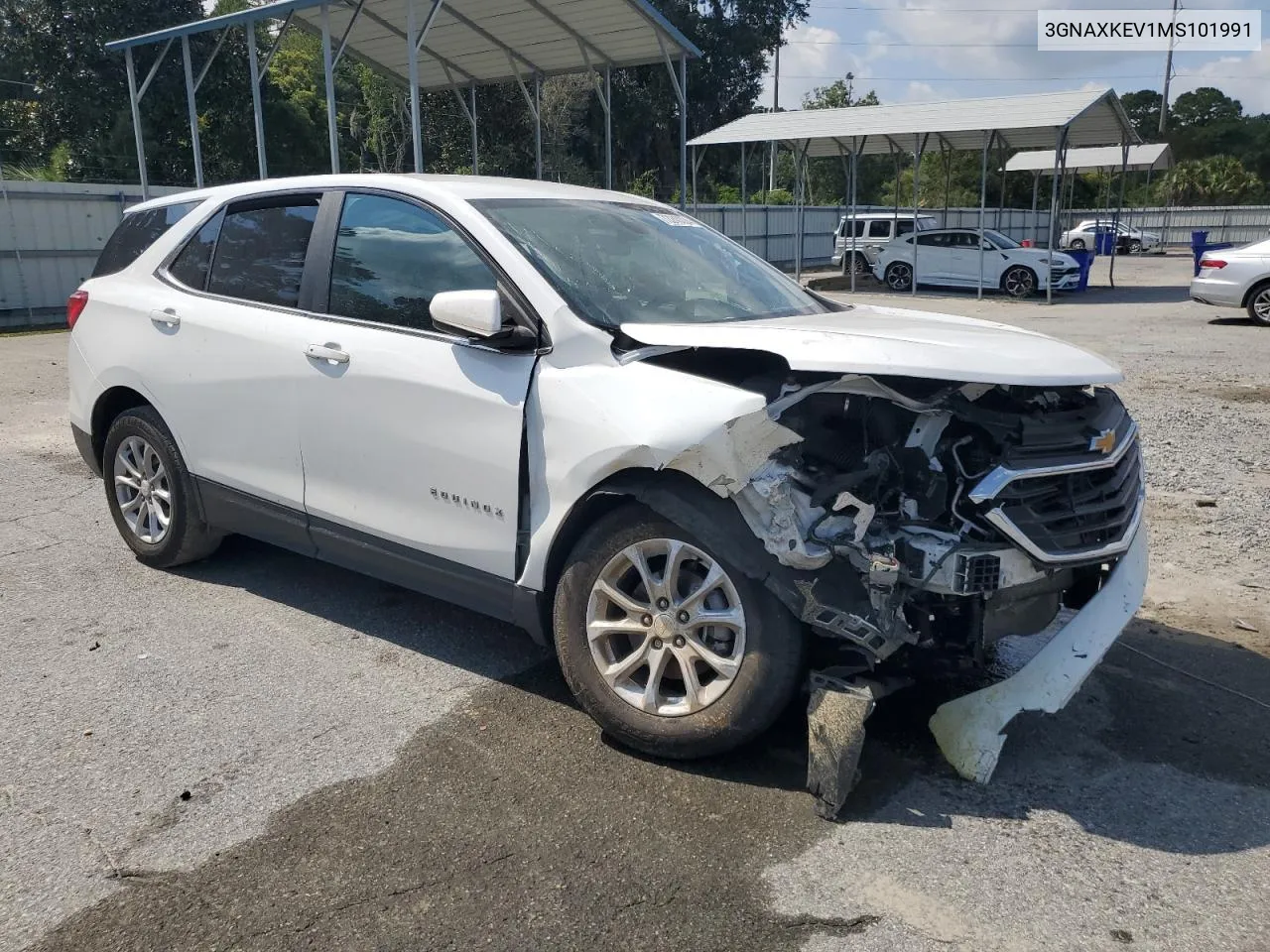 2021 Chevrolet Equinox Lt VIN: 3GNAXKEV1MS101991 Lot: 72240024