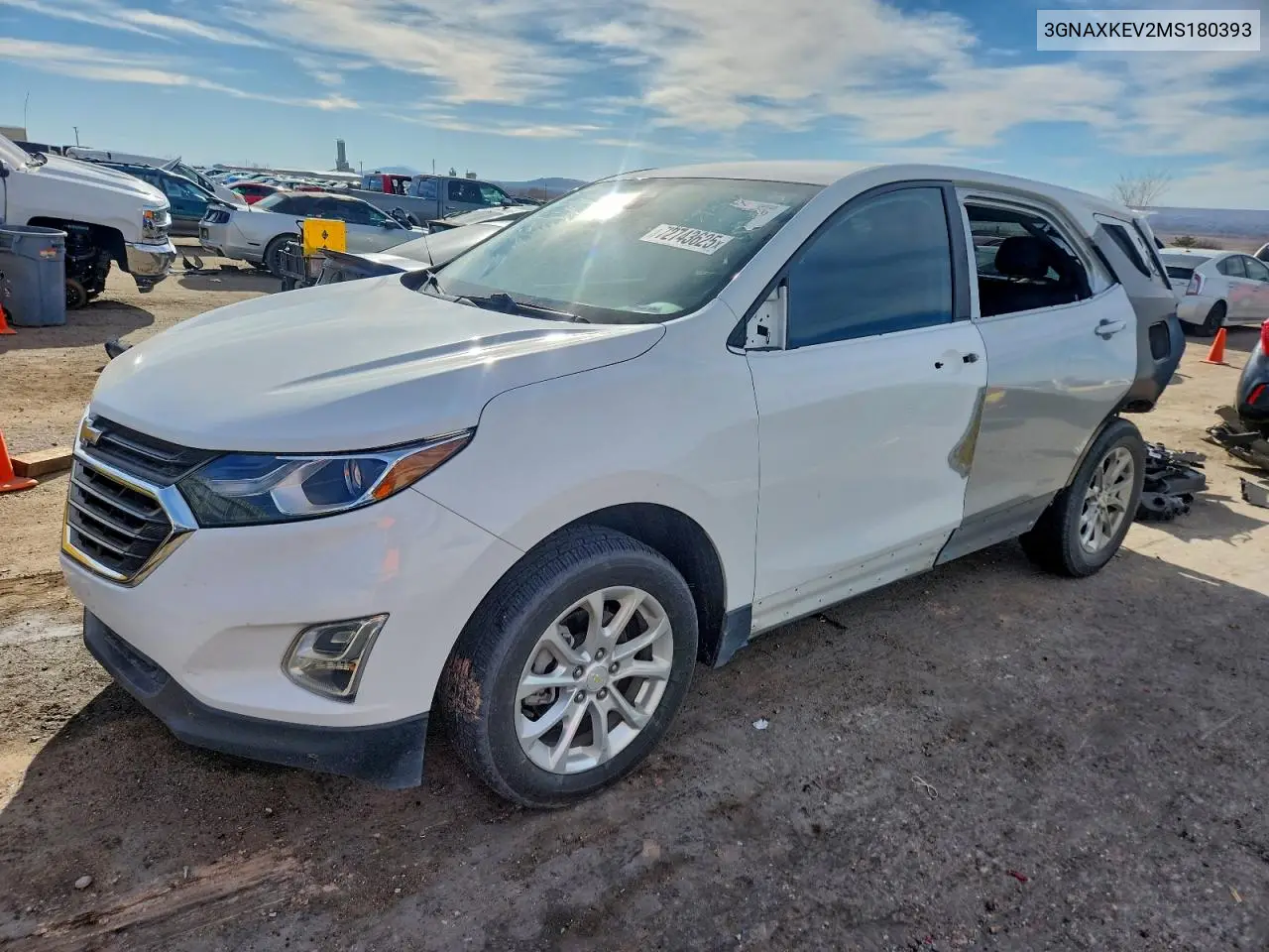 3GNAXKEV2MS180393 2021 Chevrolet Equinox Lt