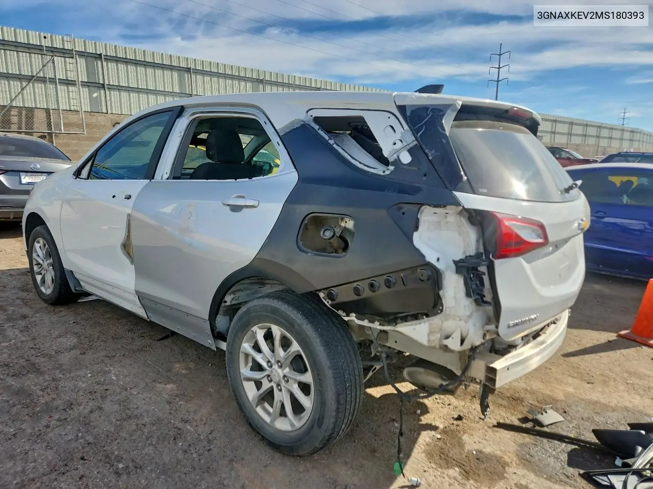 3GNAXKEV2MS180393 2021 Chevrolet Equinox Lt