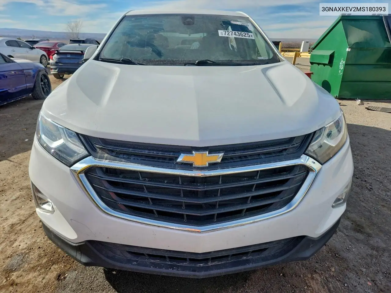 3GNAXKEV2MS180393 2021 Chevrolet Equinox Lt