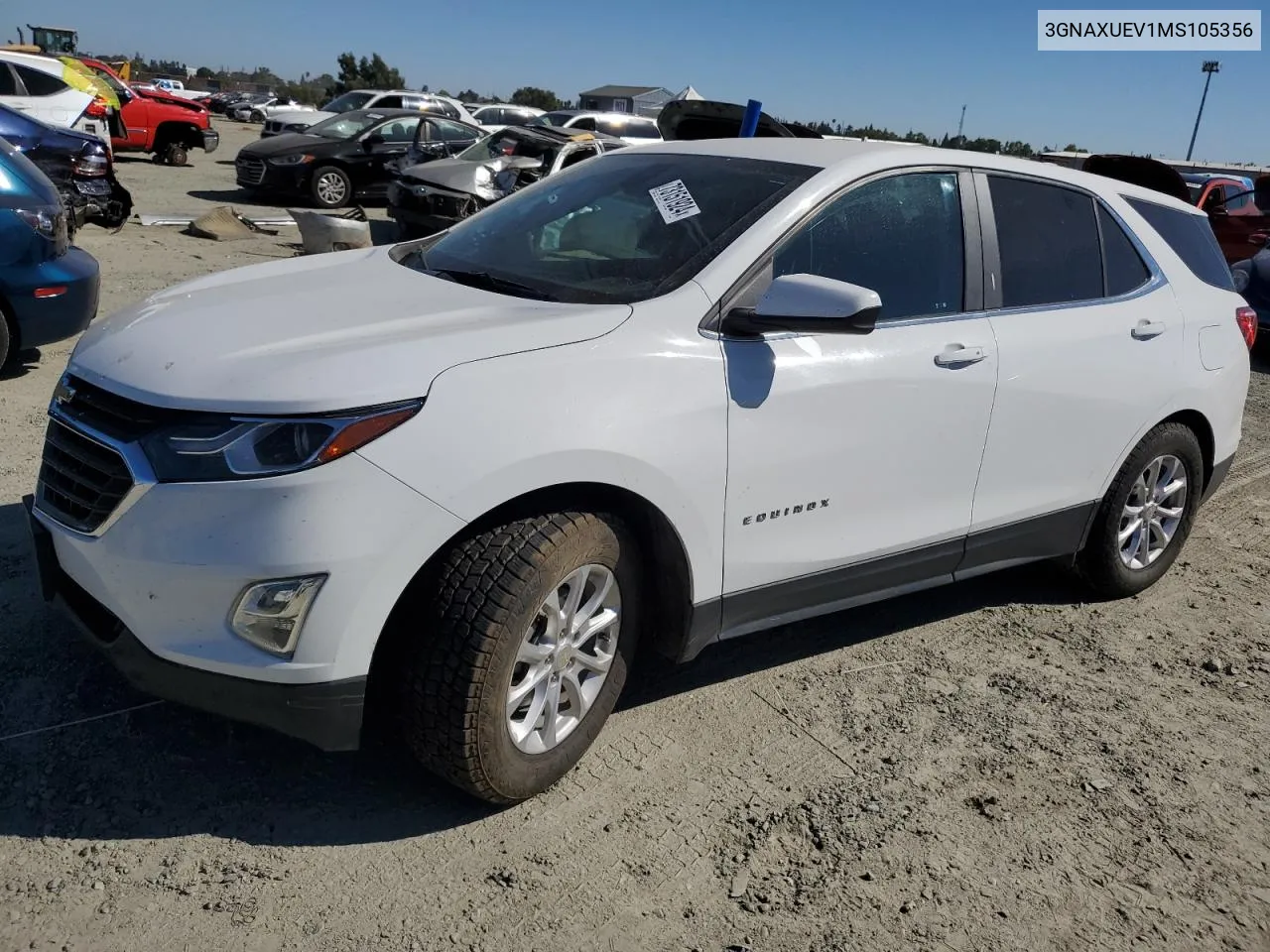 2021 Chevrolet Equinox Lt VIN: 3GNAXUEV1MS105356 Lot: 73151924