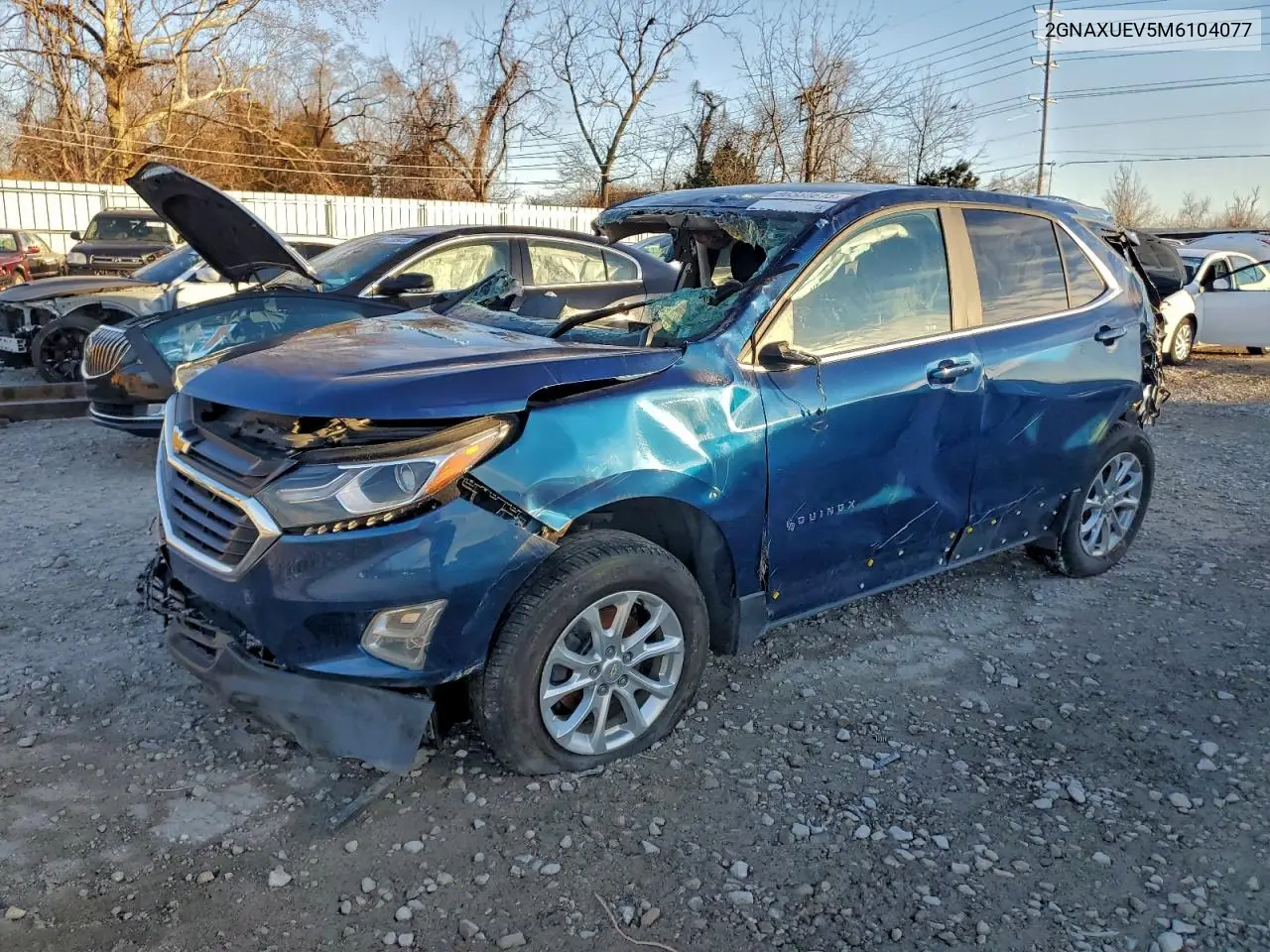 2GNAXUEV5M6104077 2021 Chevrolet Equinox Lt