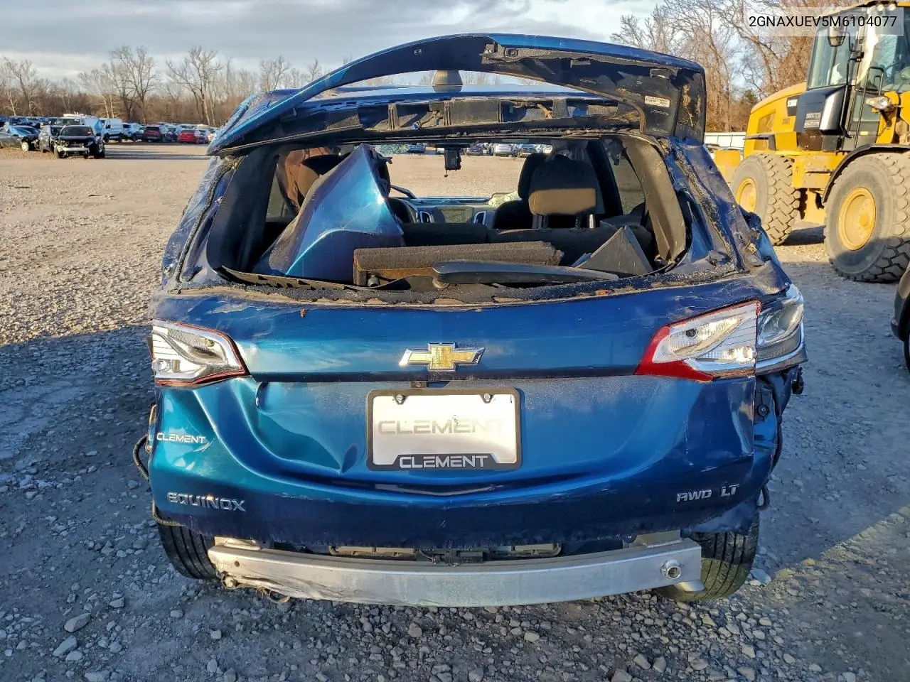 2GNAXUEV5M6104077 2021 Chevrolet Equinox Lt
